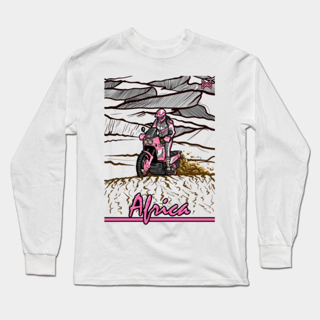 honda africa twin, adventure motorcycle Long Sleeve T-Shirt by monsalveautos