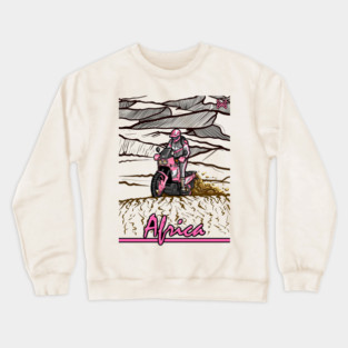 honda africa twin, adventure motorcycle Crewneck Sweatshirt