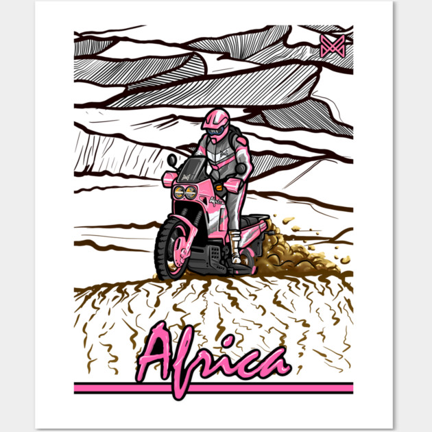 honda africa twin, adventure motorcycle Wall Art by monsalveautos