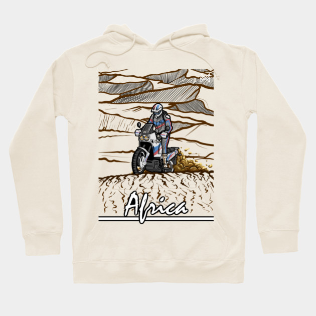 honda africa twin, classic bike rally Hoodie by monsalveautos