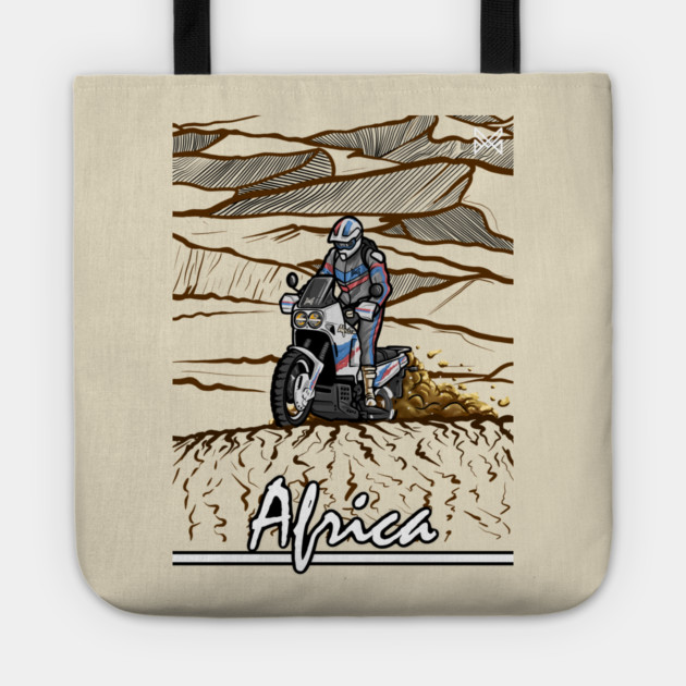 honda africa twin, classic bike rally Tote by monsalveautos