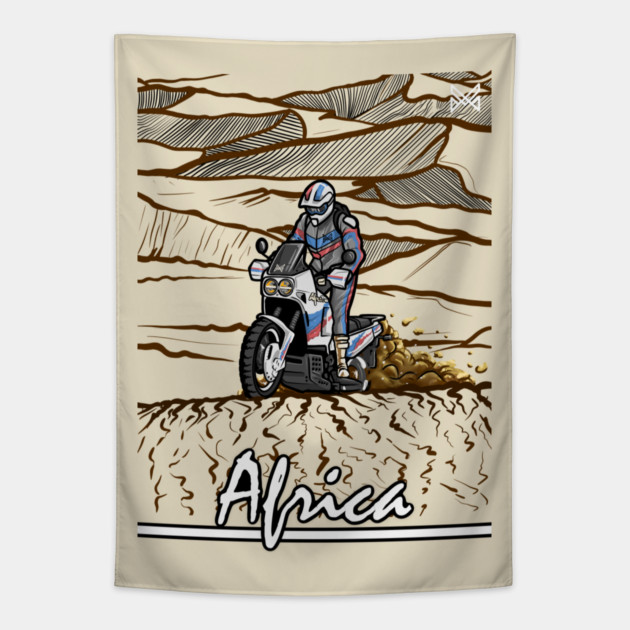 honda africa twin, classic bike rally Tapestry by monsalveautos