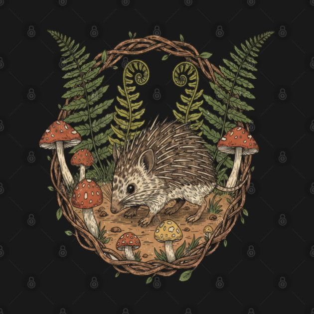 Woodland Tenrec Illustration by BirdsnStuff