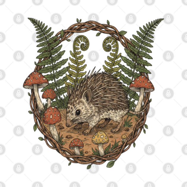 Woodland Tenrec Illustration by BirdsnStuff