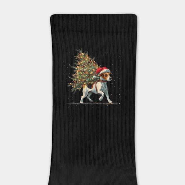 Cute Jack Russell Dog In A Christmas Tree by yangho