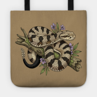 Timber Rattlesnake Illustration Tote