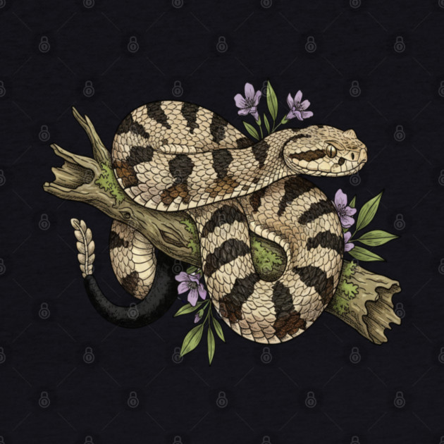 Timber Rattlesnake Illustration by BirdsnStuff