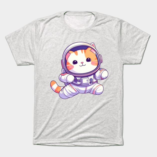Cute chubby cat astronaut floating in space, pastel colors, kawaii style, bold outline, vector art Cute chubby cat astronaut floating in space, pastel colors, kawaii style, bold outline, vector art