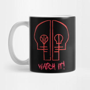 Dual Heads Lightbulb Illustration Mug