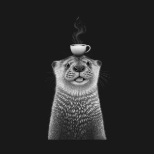 Otter with coffee
