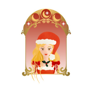 Lady Christmas - Art Nouveau portrait T-Shirt