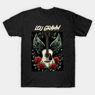 Lou Gramm Guitar Wings Roses T-Shirt