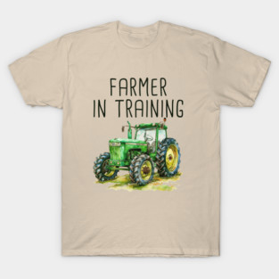 Farmer In Training Green Tractor Kids Toddler Boy T-Shirt