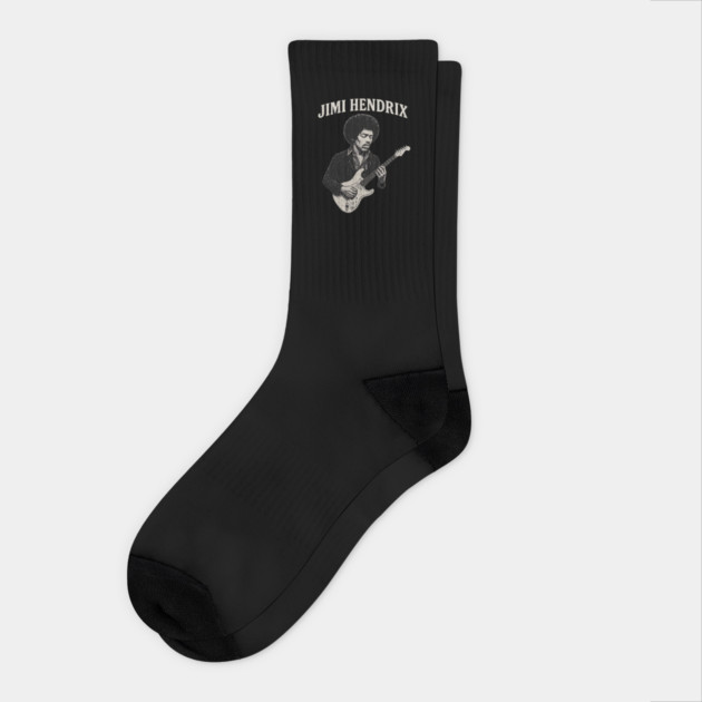 Hendrix Vintage Guitar Legend Socks by James Bates