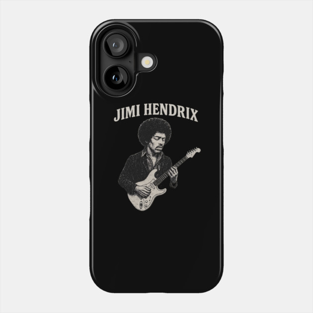Hendrix Vintage Guitar Legend Phone Case by James Bates