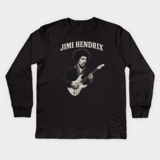 Hendrix Vintage Guitar Legend Kids Long Sleeve T-Shirt