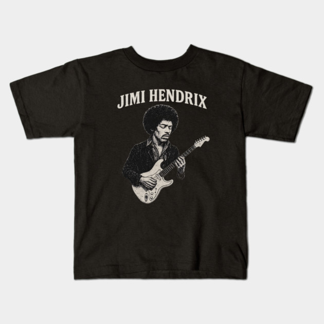 Hendrix Vintage Guitar Legend Kids T-Shirt by James Bates