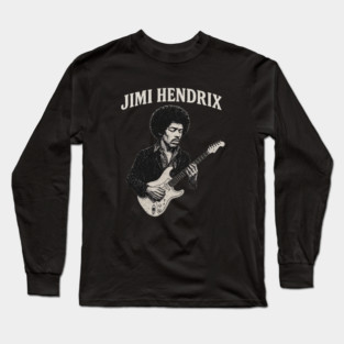 Hendrix Vintage Guitar Legend Long Sleeve T-Shirt