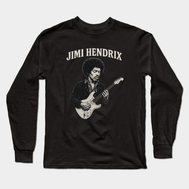 Hendrix Vintage Guitar Legend Long Sleeve T-Shirt by James Bates