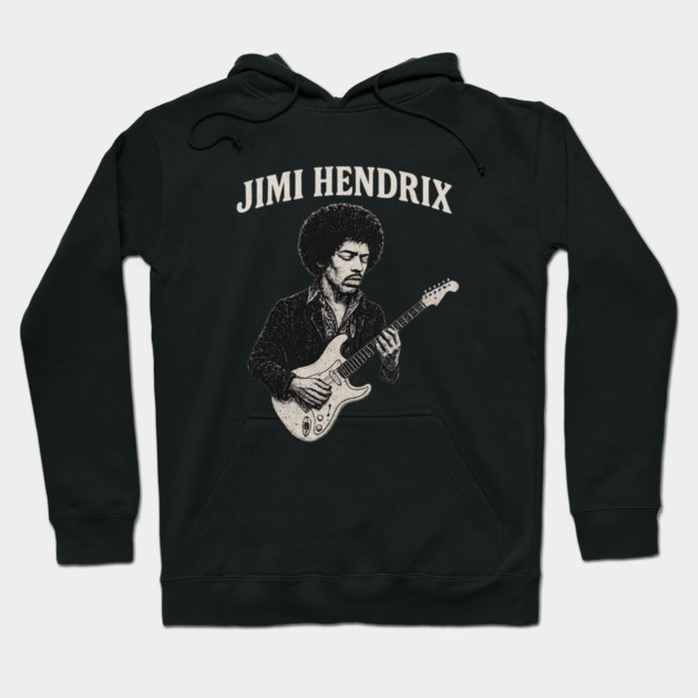 Hendrix Vintage Guitar Legend Hoodie by James Bates