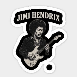 Hendrix Vintage Guitar Legend Sticker