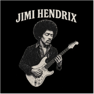 Hendrix Vintage Guitar Legend Posters and Art