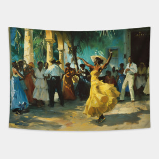Dancing in Trinidad Tapestry