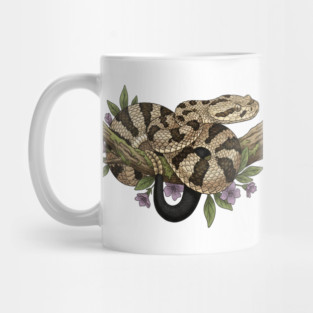Timber Rattlesnake With Woodland Blooms Mug