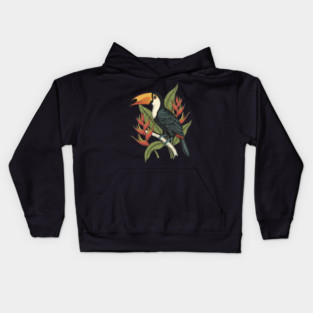 Toco Toucan Tropical Illustration Kids Hoodie