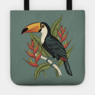 Toco Toucan Tropical Illustration Tote
