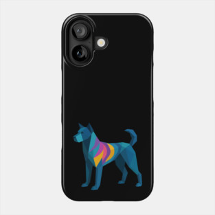 Catahoula Leopard Dog Colorful Geometric Dog Breed Art Collection – Modern Pet Illustrations for T-Shirts & Gifts Phone Case
