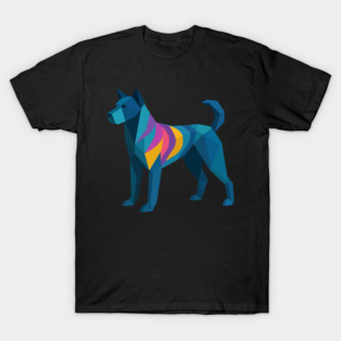 Catahoula Leopard Dog Colorful Geometric Dog Breed Art Collection – Modern Pet Illustrations for T-Shirts & Gifts T-Shirt