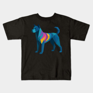 Catahoula Leopard Dog Colorful Geometric Dog Breed Art Collection – Modern Pet Illustrations for T-Shirts & Gifts Kids T-Shirt