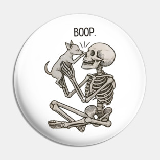 Boop! Skeleton and Chihuahua Love Pin