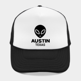 Black Alien Head Austin Texas Design for Weird Culture Lovers Hat
