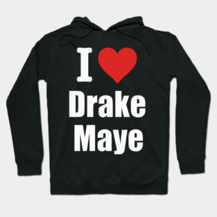 I Love Drake Maye QB Football Fan Hoodie