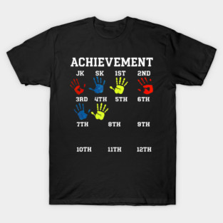 School Achievet Hand Chart  Milestone 5th Grade T-Shirt