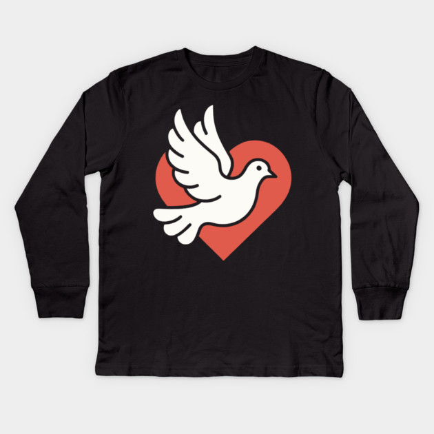 Love Peace Kids Long Sleeve T-Shirt by CreativeSage