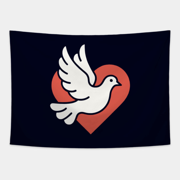 Love Peace Tapestry by CreativeSage