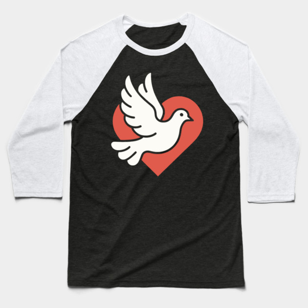 Love Peace Baseball T-Shirt by CreativeSage