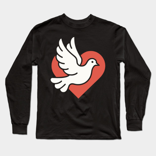 Love Peace Long Sleeve T-Shirt by CreativeSage