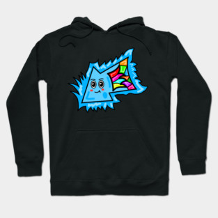 Blue Triangle-Creature with Rainbow Tail ✨🌈 Hoodie