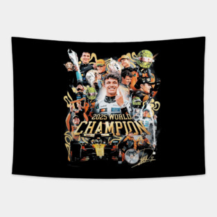 Lando Norris 2025 World Champion Collage Tapestry