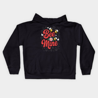 Bee Mine Sweethearts Girlfriends Boyfriends Valentines Day Kids Hoodie