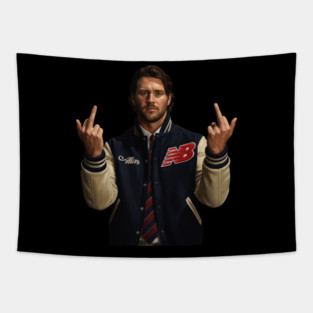 JOSH ALLEN PAINTING MIDDLE FINGER VINTAGE Tapestry