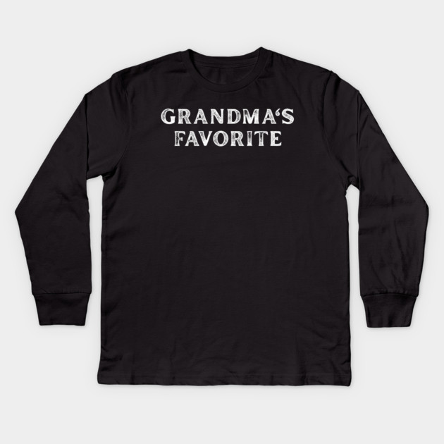 Grandma’s Favorite Kids Long Sleeve T-Shirt by Creatifly Graphic Tees
