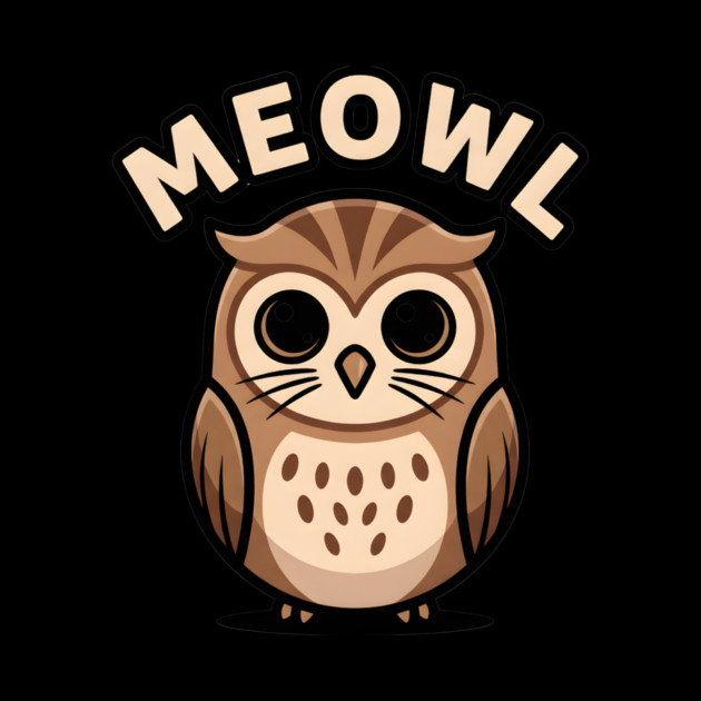 Meowl – Adorable Owl Cartoon With Big Eyes by ArtistTee ⭐⭐⭐⭐⭐