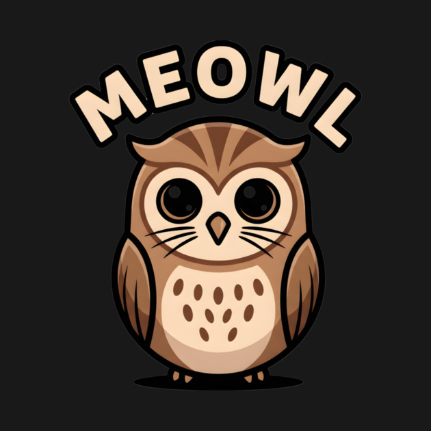 Meowl – Adorable Owl Cartoon With Big Eyes by ArtistTee ⭐⭐⭐⭐⭐