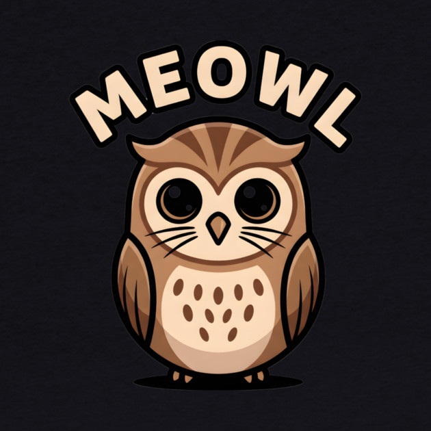 Meowl – Adorable Owl Cartoon With Big Eyes by ArtistTee ⭐⭐⭐⭐⭐