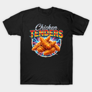 Chicken Tenders – Blue Lightning Food Explosion Graphic T-Shirt